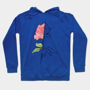 Blue rose peach blue Hoodie